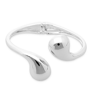 Metal bracelets drop Silver