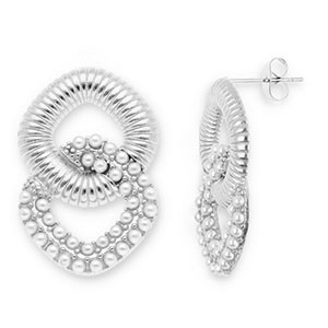 Stainless steel earrings / earpins Silver-White