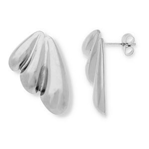 Stainless steel earrings / earpins Silver