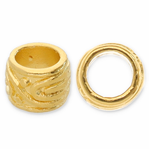 DQ European metal beads tube Gold (Nickelfree)