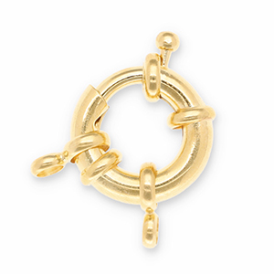 Eco-brass&reg; DQ European metal findings bolt ring clasp Gold (Nickelfree)