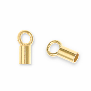 Eco-brass&reg; DQ European metal findings end cap Gold (Nickelfree)