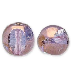 Czech Beads FPB round 7.5mm Light Amethyst-Bronze
