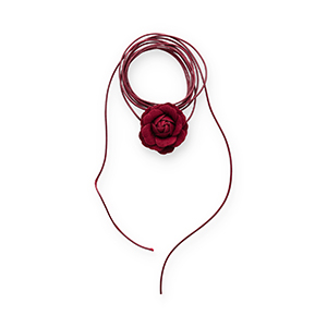 Flower choker Bordeaux