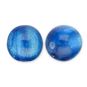 8 mm acrylic beads with glitter Blue-Turquoise