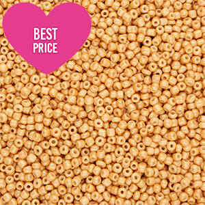 Glass seed beads 8/0 (3mm) Peachy Orange