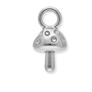 Stainless steel charms mushroom Silver