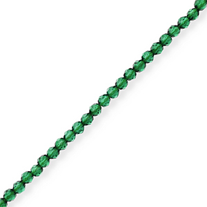 Top faceted beads Emerald Green
