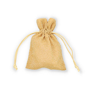 Jewellery bag with glitter Gold