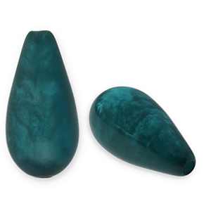 Polaris Elements drop shaped beads Polmo Dark Green