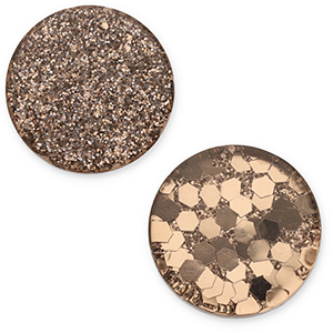12 mm flat Polaris Elements cabochon Helios Brown