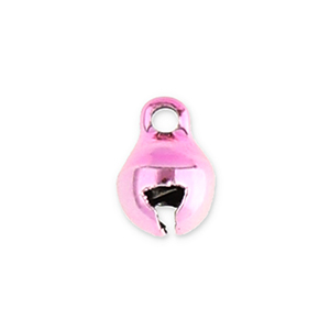 Metal charms little bells 6mm Light Pink