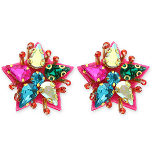 Trendy earrings / earpin star Multicolour