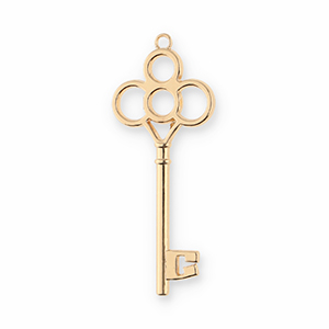 Metal charms key Gold