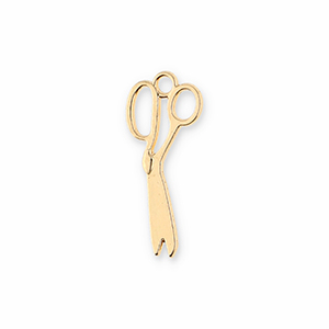 Metal charms scissors Gold