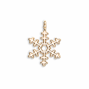 Metal charms snowflake Gold-White