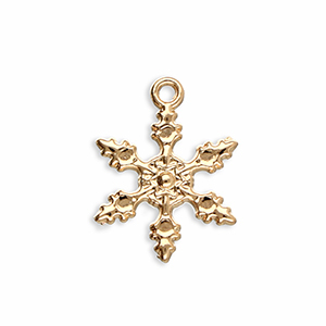 Metal charms snowflake Gold