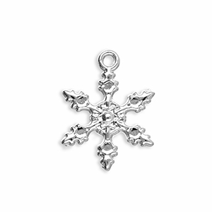 Metal charms snowflake Silver