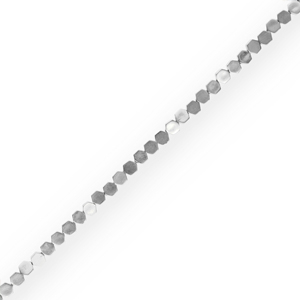 Round hematite beads hexagon Silver