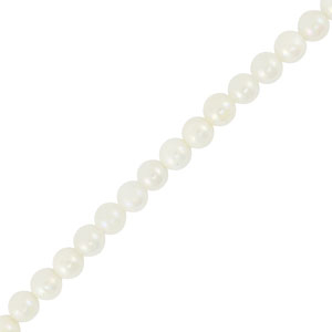 Shell beads round Off White