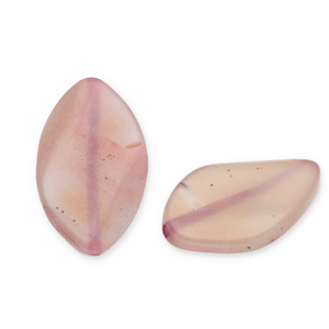 Natural stone beads Quartz oval Transparent Peach Pink-Magenta Purple