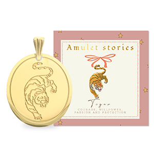 BY31&reg; Stainless steel charms tiger Gold
