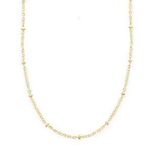 BY31&reg; Stainless steel necklaces chain link with spheres Gold