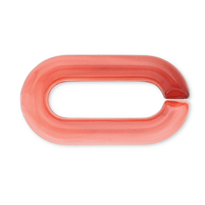Acrylic chain 20mm loose links Coral Red