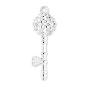Stainless steel charms key Silver