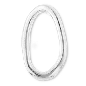 Stainless steel findings connector oval Silver