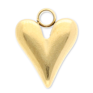 Stainless steel charms heart Gold