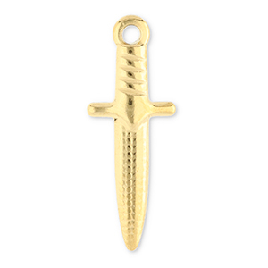 Stainless steel charms dagger Gold