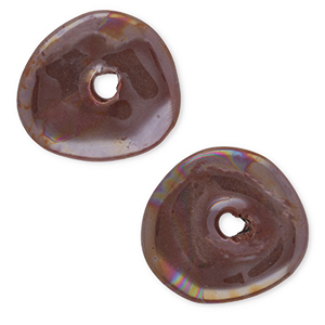 DQ greek ceramic beads donut Victorian Purple