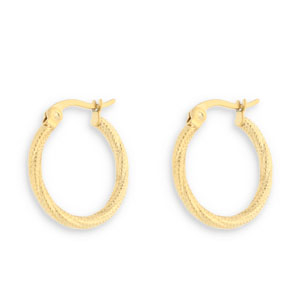 Stainless steel earrings creole Gold