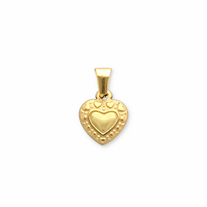 Stainless steel charms heart Gold