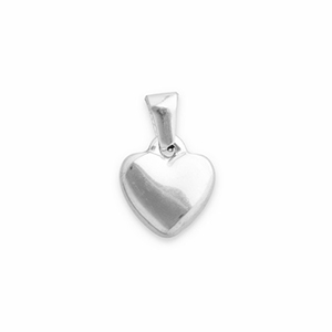 Stainless steel charms heart Silver