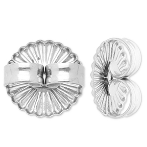 Stainless steel findings earring backs Silver