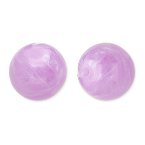 16 mm acrylic beads round Lavender Purple-Marble