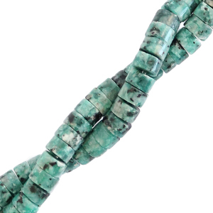 Natural stone beads disc 4mm Marble Reef Green
