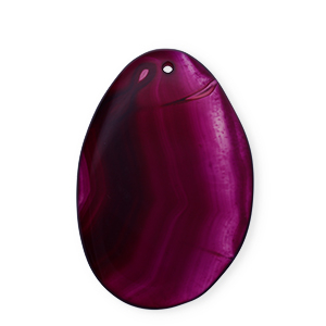 Natural stone charms Agate oval Dark Purple