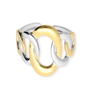Stainless steel rings Silver-Gold