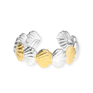 Stainless steel rings shell Silver-Gold