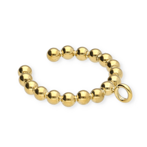 BY31&reg; Stainless steel earrings / ear cuff spheres with loop Gold