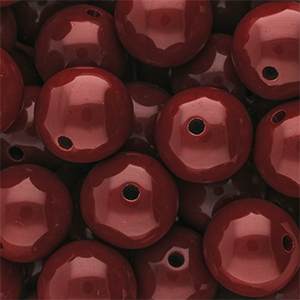 20 mm DQ acrylic beads shiny Salsa 18-1657 Tcx