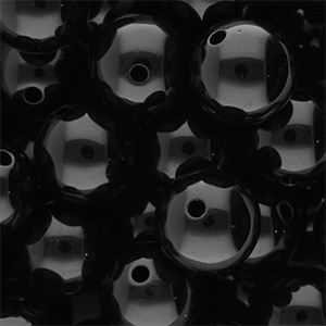 18 mm DQ acrylic beads shiny Black