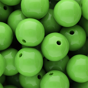 16 mm DQ acrylic beads shiny Vibrant Green 16-6339 Tcx