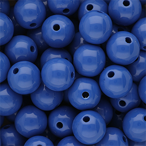 14 mm DQ acrylic beads shiny Dazzling Blue 18-3949 Tcx