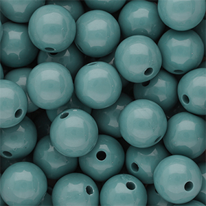 12 mm DQ acrylic beads shiny Cameo Blue 15-4414 Tcx