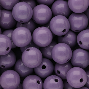12 mm DQ acrylic beads shiny Purple Haze 18-3718 Tcx