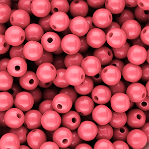 10 mm DQ acrylic beads shiny Pink Lemonade 16-1735 Tcx